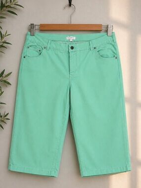 Woman Within Green Stretch Capri Pants 26W NWT